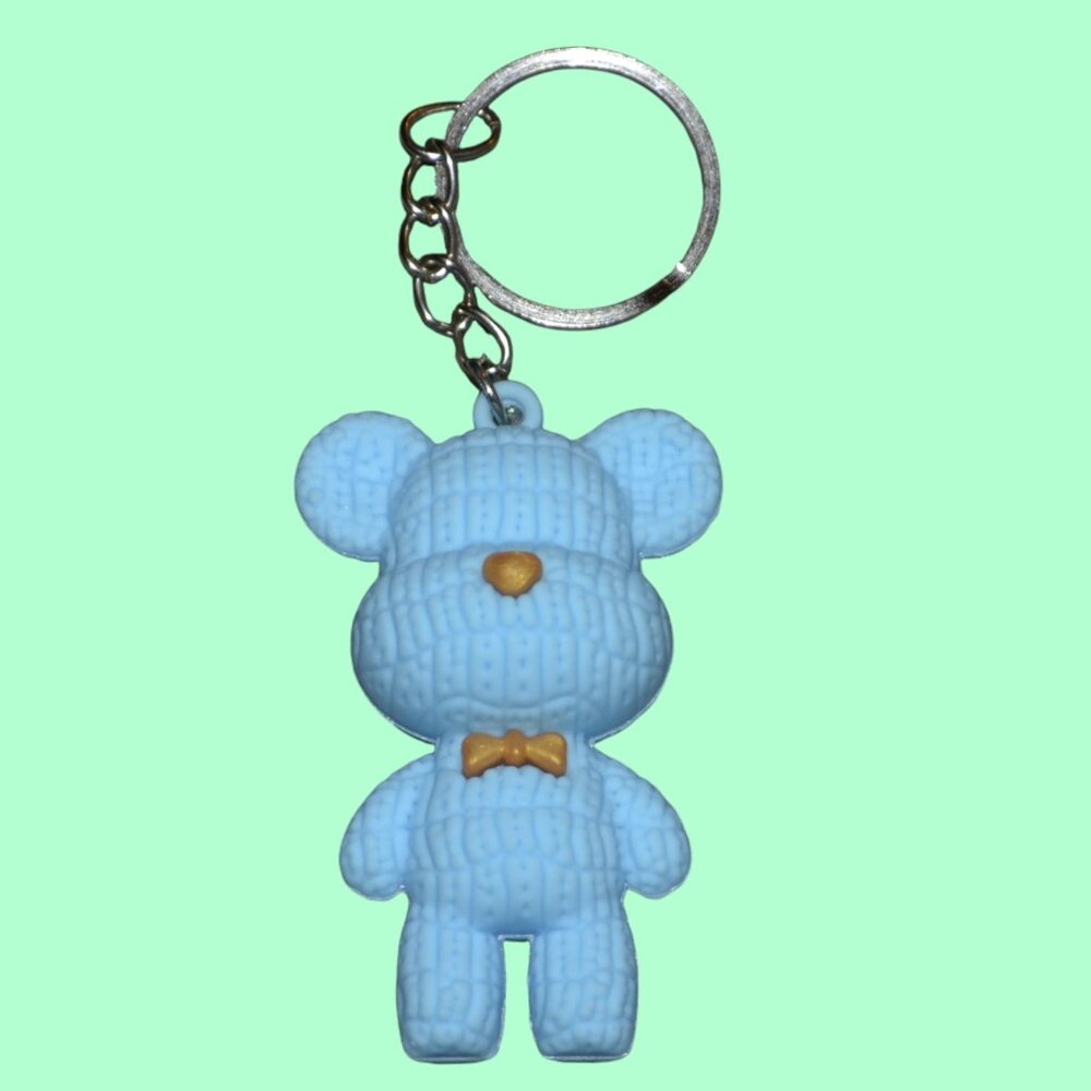 ❤️Bear keychain bundle deal 2 for $5! Cute Small Light Blue Bear Keychain Charm